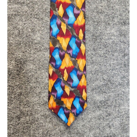 J Garcia Collector's Edition Tie Mens Silk Bright Abstract Art Pattern Necktie - Picture 5 of 8